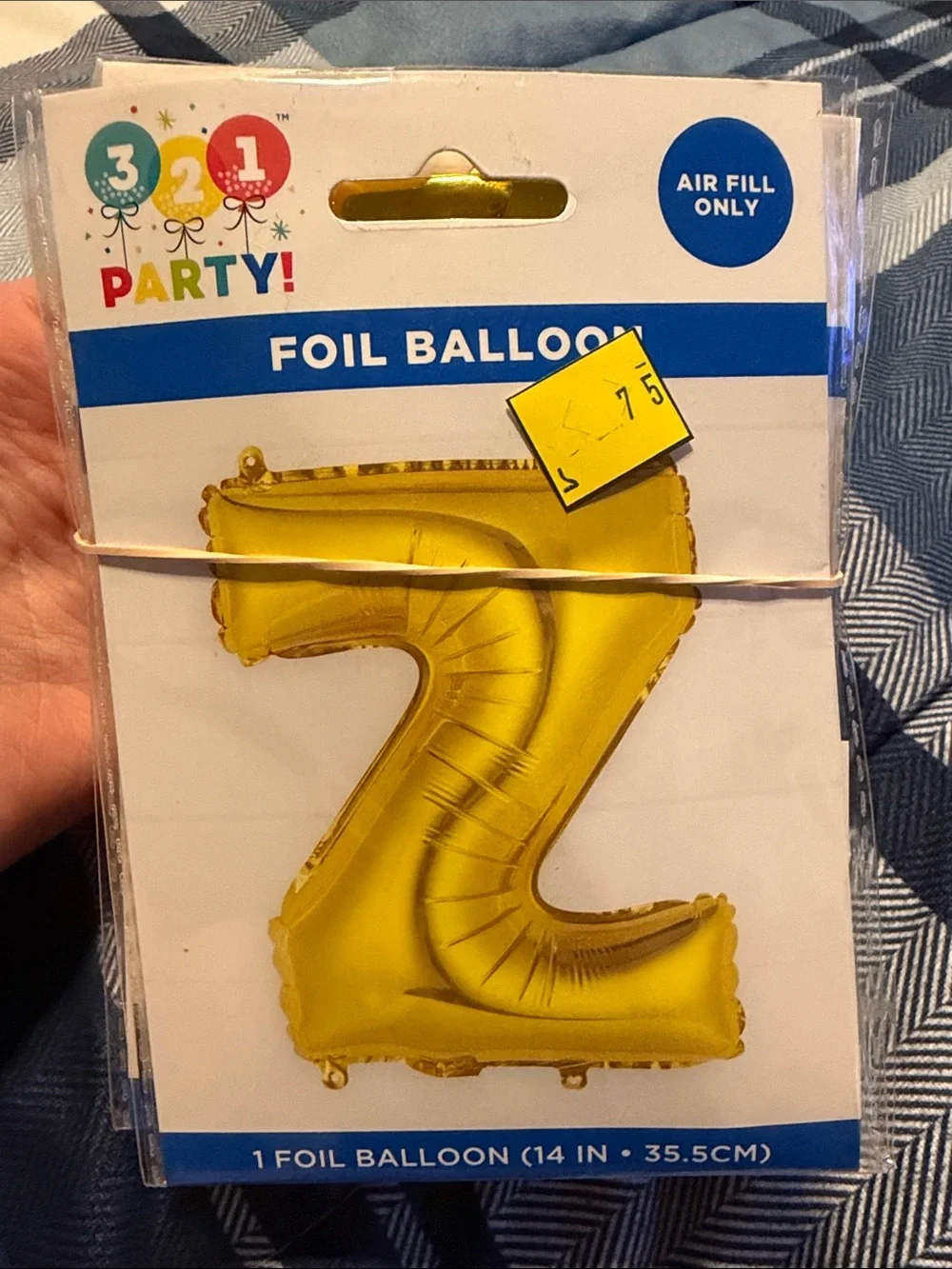 3 2 1 Party! Gold Foil Number 7 Balloon - Home Party Supplies